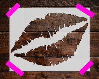 Lips Stencil, Reusable Lips Stencil, Art Stencil, DIY Craft Stencil, Large Lips Stencil, Lips Wall Stencil