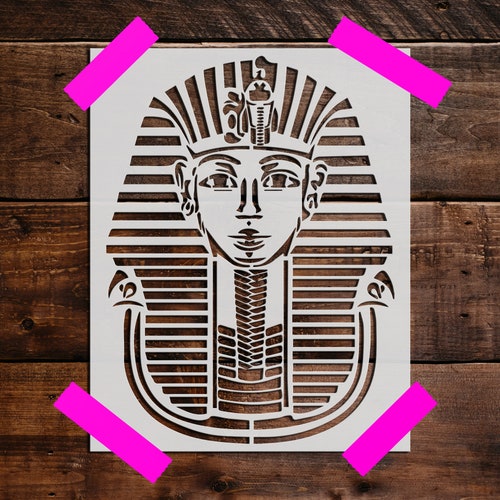 Egyptian Pharaoh Stencil Reusable Egyptian Pharaoh Stencil Etsy