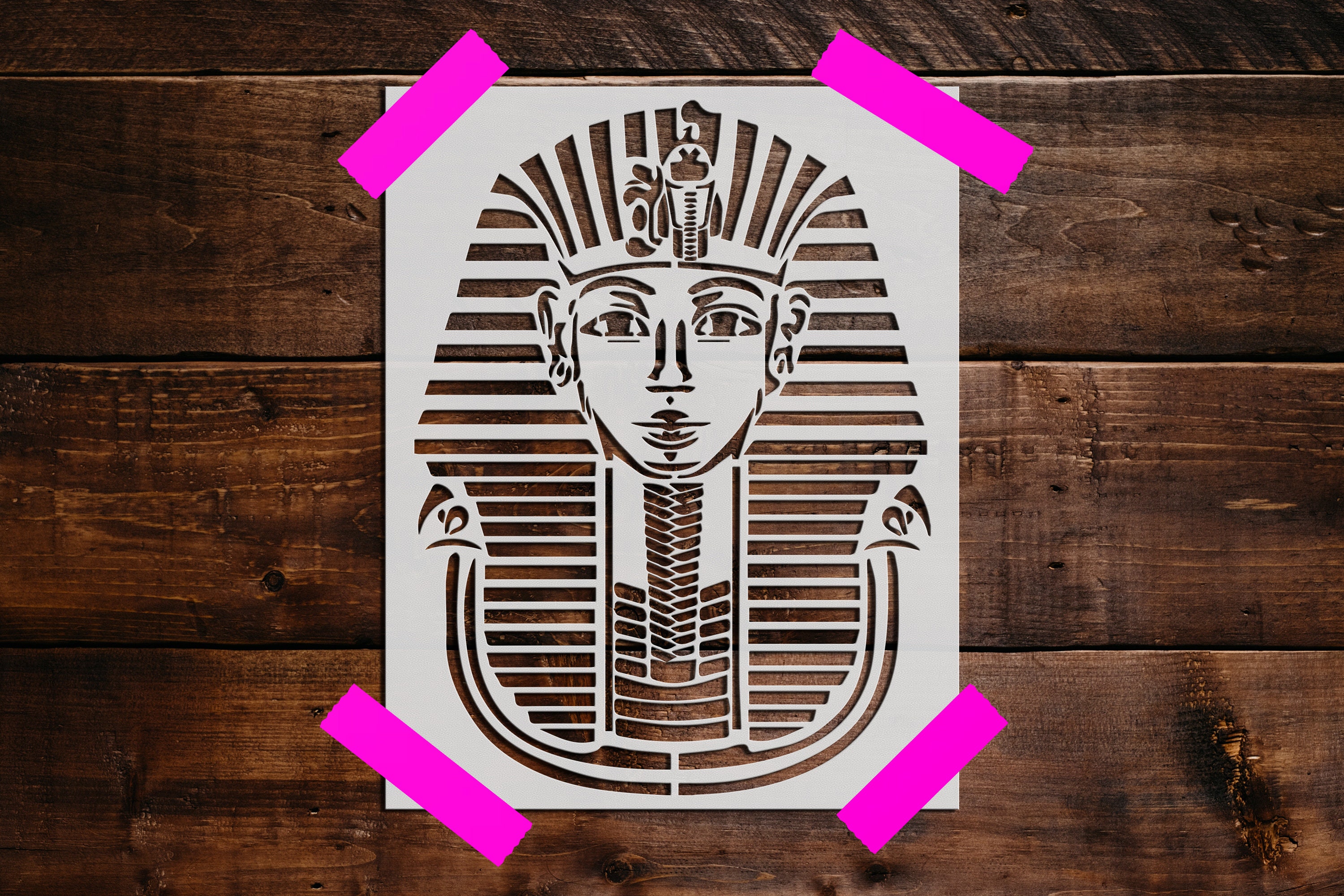 Egyptian Pharaoh Stencil Reusable Egyptian Pharaoh Stencil Etsy