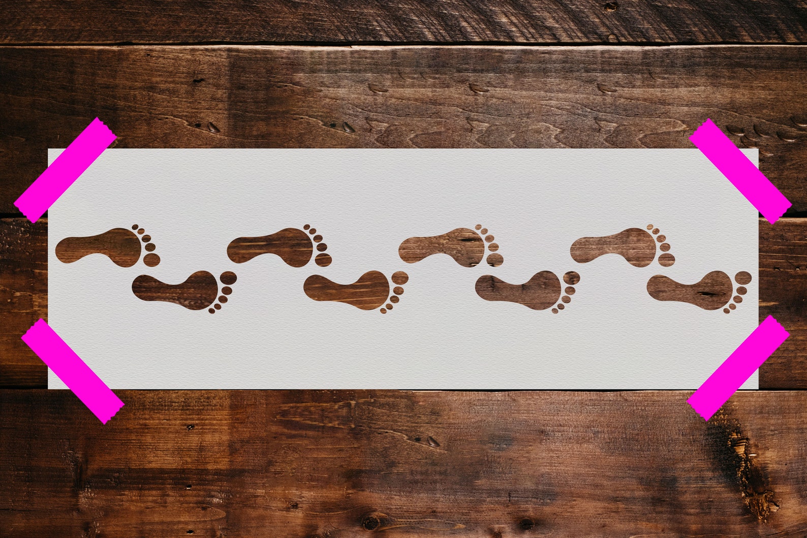 Footprint Stencil Reusable Footprint Stencil Art Stencil - Etsy