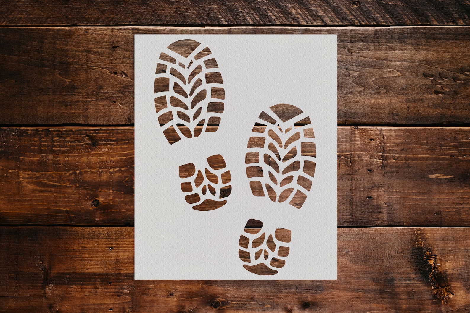 Footprint Stencil Reusable Footprint Stencil Art Stencil | Etsy