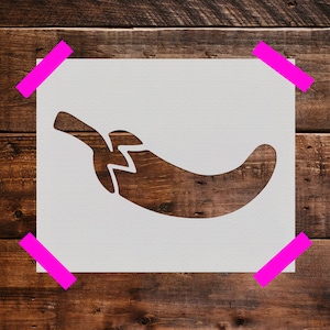 Hot Pepper Stencil - Reusable Hot Pepper Stencil - DIY Craft Stencil, Large Hot Pepper Stencil, Vegetable, Food