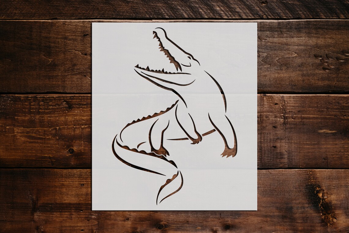 Alligator Stencil Reusable Alligator Stencil DIY Craft - Etsy