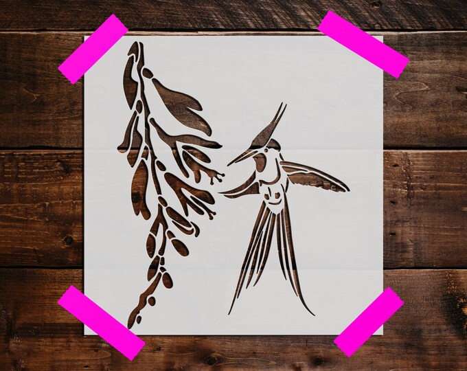 Large Hummingbird Pattern Hummingbird Stencil - Reusable Hummingbird Stencils, DIY Craft ...