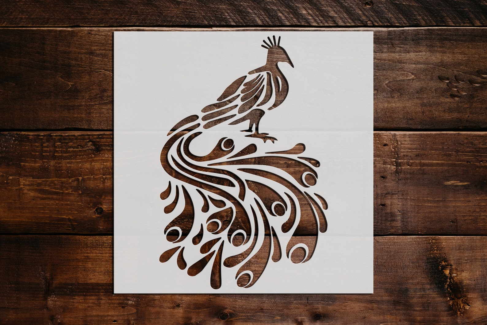 Peacock Stencil Reusable Peacock Stencil Art Stencil DIY Etsy