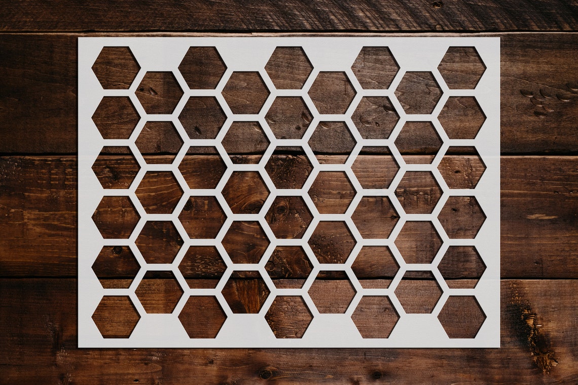 Honeycomb Stencil Reusable Honeycomb Stencil Art Stencil | Etsy