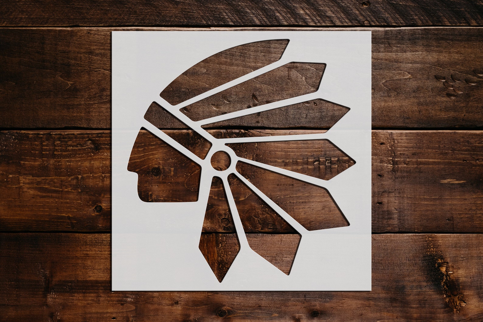 Indian Head Stencil Reusable Indian Head Stencil Art Stencil | Etsy