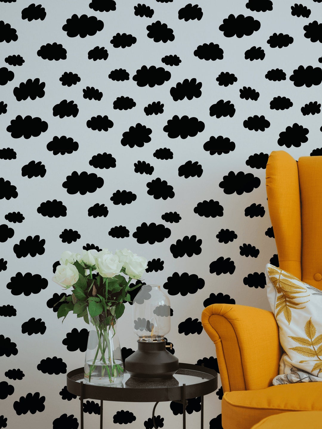 Cloud Pattern Stencil, Reusable Clouds Moon Stars Stencil, DIY Craft ...