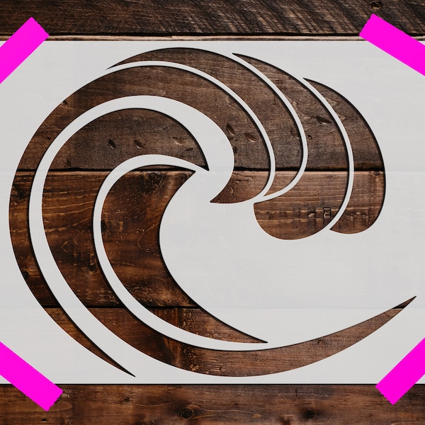 Wave Stencil Etsy
