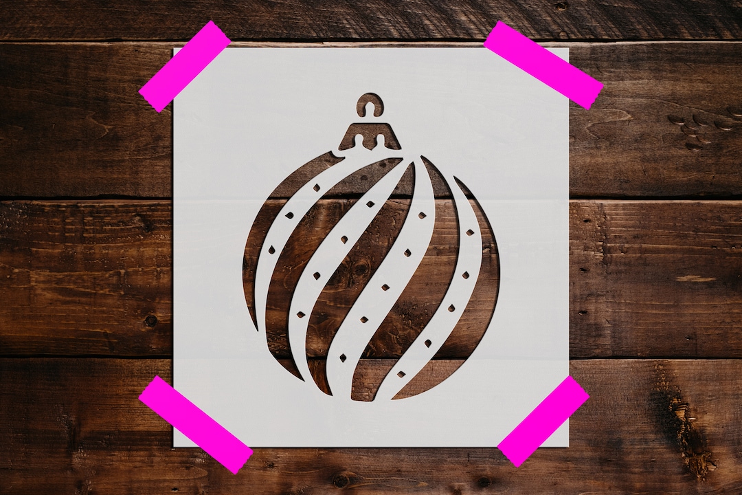 Christmas Ornament Stencil, Reusable Christmas Ornament Stencil, Art ...