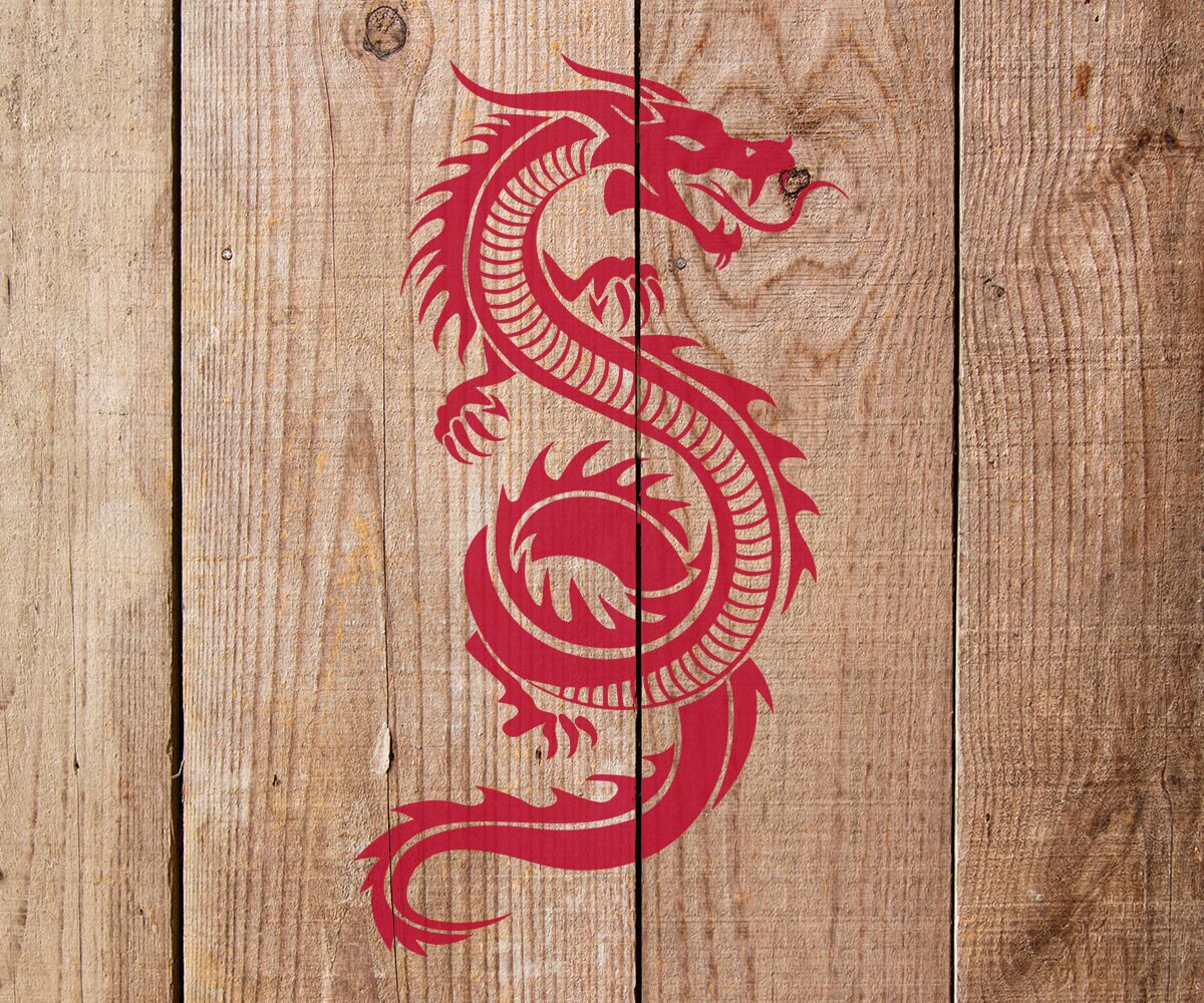 FINGERINSPIRE 9PCS Dragon Painting Stencil 15x15cm Dragon Silhouette Template With Paint Brush Hollowed Dragon With Wings Stencil Reusable Pterosaur Template Fantasy Theme Stencil For DIY Crafts