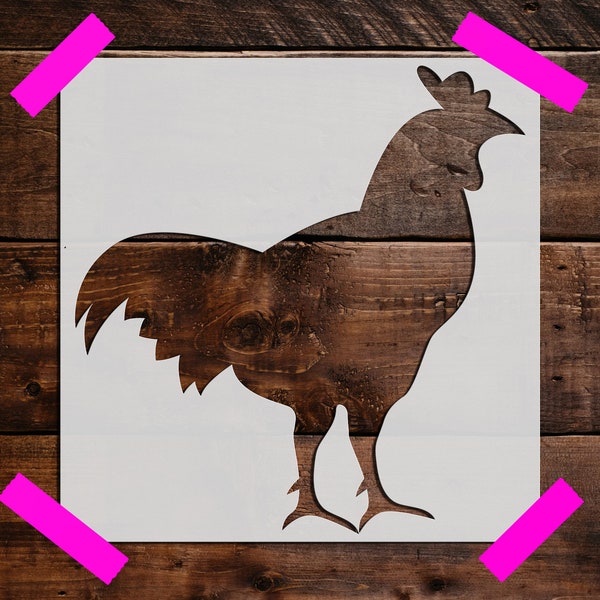 Rooster Stencil, Reusable Rooster Stencil, Art Stencil, DIY Craft Stencil, Large Rooster Stencil, Rooster Wall Stencil, Farmhouse Stencils