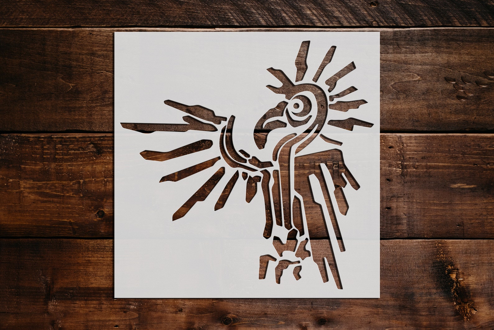 Aztec Bird Stencil Reusable Aztec Bird Stencil Art Stencil Etsy