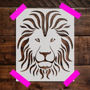 Lion Stencil - Reusable Lion Stencil - Art Stencil - DIY Craft Stencil, Painting Stencil, Large Lion Wall Stencil