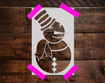 Snowman Stencil, Reusable Snowman Stencil, Art Stencil, DIY Craft Stencil, Large Snowman Stencil