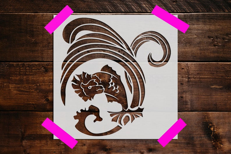 Large Lizard Stencil Reusable Lizard Stencil Lizard Stencil Art Stencil- Painting Stencil