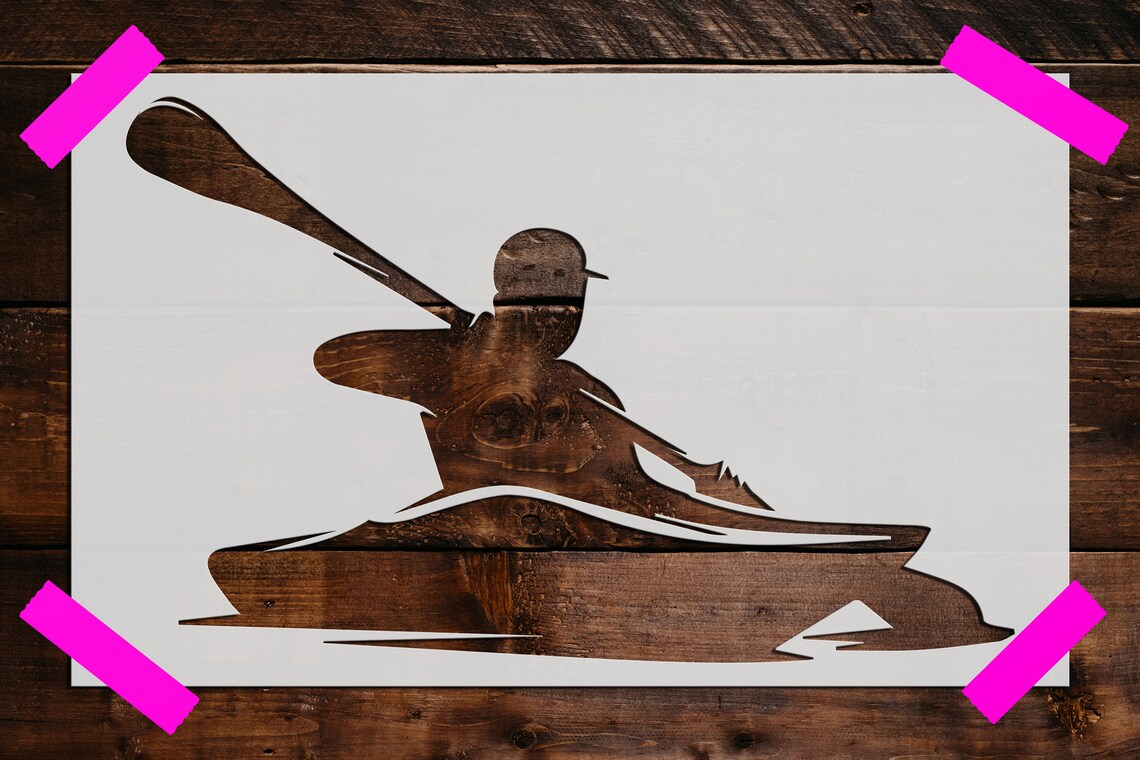 Kayaking Stencil Reusable Kayaking Stencil DIY Craft - Etsy