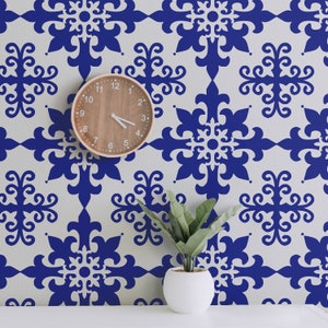 Wall Stencil, Reusable Tile Stencil, Art Stencil, Floor Stencil, DIY Craft Stencil, Painting Stencil, DIY Home Décor, Spanish Tile