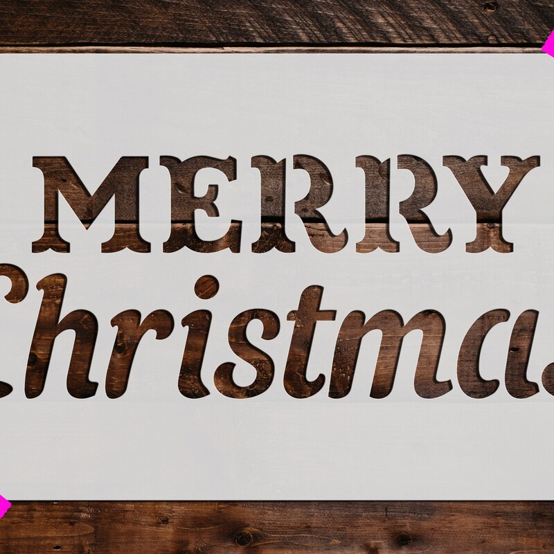 Christmas Stencil Etsy