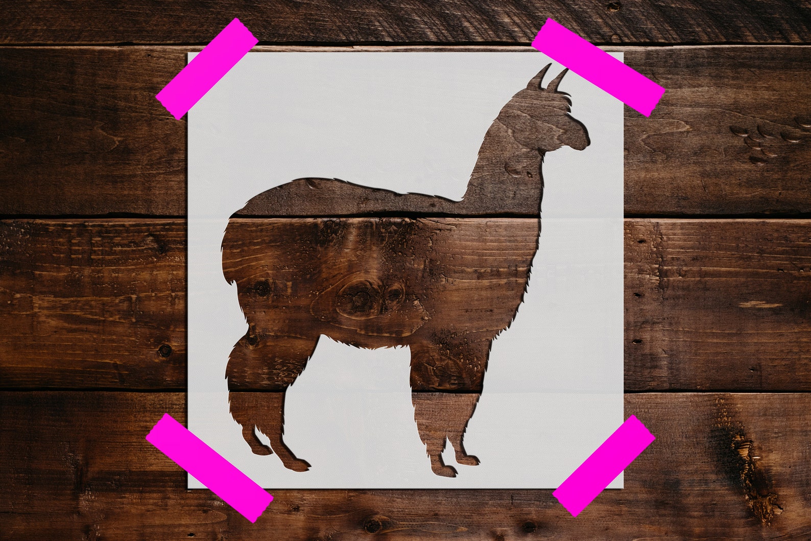 Llama Stencil Reusable Llama Stencil DIY Craft Stencil - Etsy