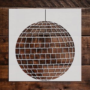 Disco Ball Stencil Reusable Disco Ball Stencil Art Stencil Painting