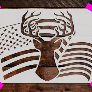 10 Bear, Deer, Eagle, Mountain, Bison, Tree Stencils: Wildlife Forest  Animal Templates for Wood Burning, Painting, and Wall Decor 