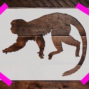 Monkey Stencil, Reusable Monkey Stencil,  DIY Craft Stencil, Large Monkey Stencil, Wall Stencil, Painting Stencil, Wild Animal