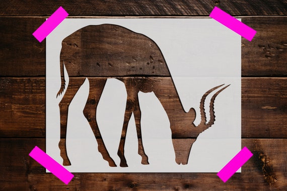 Antelope Stencil Reusable Antelope Stencil Art Stencil DIY | Etsy