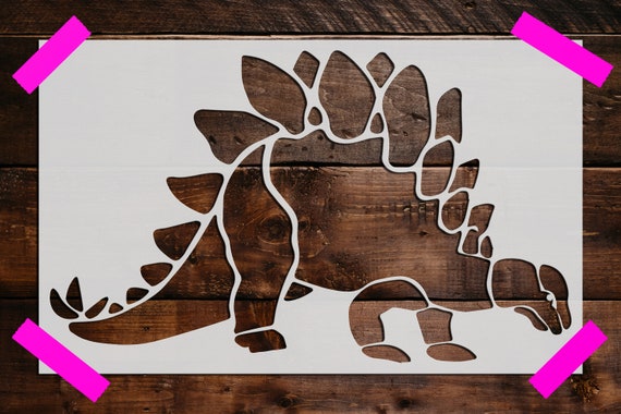 Makely Dinosaur Stencils Large 18 X 13 Two Pack - for Drawing