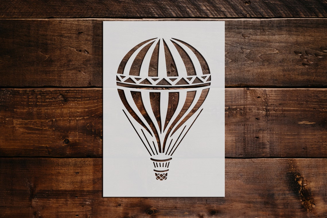Hot Air Balloon Stencil Reusable Hot Air Balloon Stencil Etsy