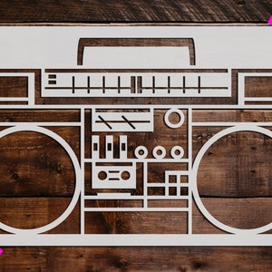 Radio Stencil, Reusable Radio Stencil,  DIY Craft Stencil, Large Radio Stencil, Wall Stencil