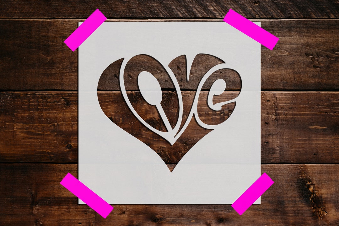 Love Heart Stencil, Reusable Love Heart Stencil, Art Stencil, DIY Craft