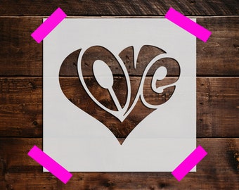 Love Heart Stencil, Reusable Love Heart Stencil, Art Stencil, DIY Craft Stencil, Painting Stencil, Love Heart Stencil, Wall Stencil