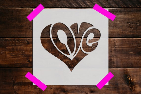 Love Hearts Stencil, 4.5 x 4.5 inch (S) - Mix Media Layering Valentine  Heart Stencils for Painting Template