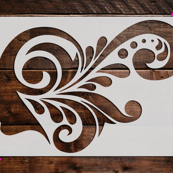 Woman Face Scroll stencil - Reusable Woman Face Scroll Stencil-DIY Craft Stencil, Painting Stencil, Large Woman Face Scroll Stencil