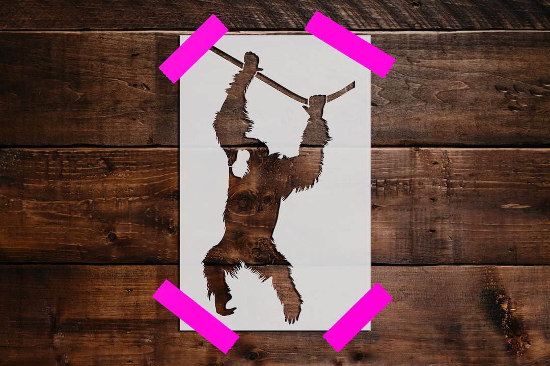 Monkey Stencil - Reusable Monkey Stencil - DIY Craft Stencil, Large ...