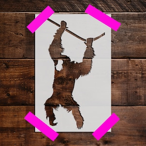 Monkey Stencil - Reusable Monkey Stencil - DIY Craft Stencil, Large Monkey Stencil, Painting Stencil, Wild Life