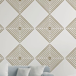 Geometric Stencil, Reusable Geometric Stencil, Art Stencil - DIY Craft Stencil, Painting Stencil, Geometric