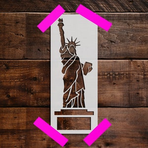 Statue of Liberty Stencil - Reusable Statue of Liberty  Stencil - DIY Craft Stencil, Painting Stencil, Large Statue of Liberty  Wall Stencil