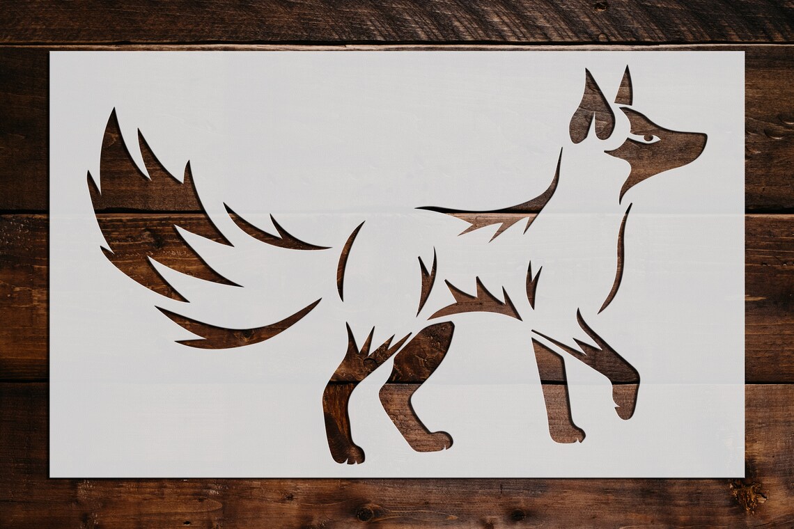 Fox Stencil Reusable Fox Stencil DIY Craft Stencil Large Etsy fox-stencil-reusable-fox-stencil-diy-craft-stencil-large-etsy