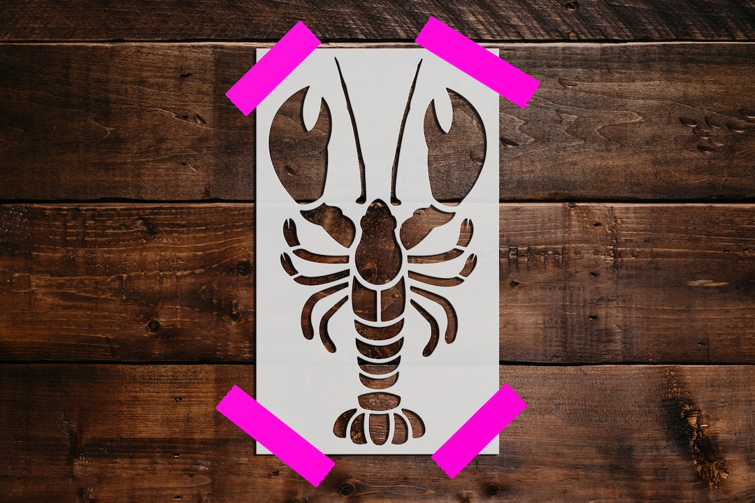 lobster-stencil-reusable-lobster-stencil-art-stencil-diy-craft-stencil
