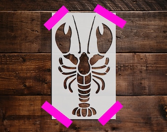 Lobster Stencil - Reusable Lobster Stencil - Art Stencil - DIY Craft Stencil, Large Lobster Wall Stencil, Lobsters, Seafood