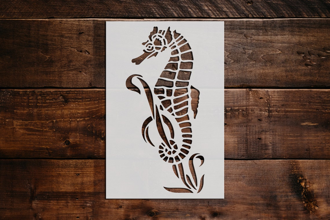Seahorse Stencil Reusable Seahorse Stencil Art Stencil - Etsy