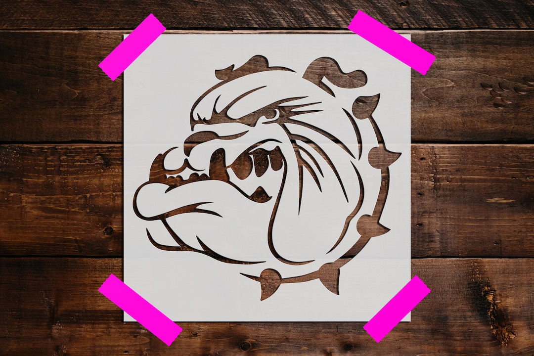 Bulldog Stencil, Reusable Bulldog Stencil, Art Stencil - DIY Craft ...