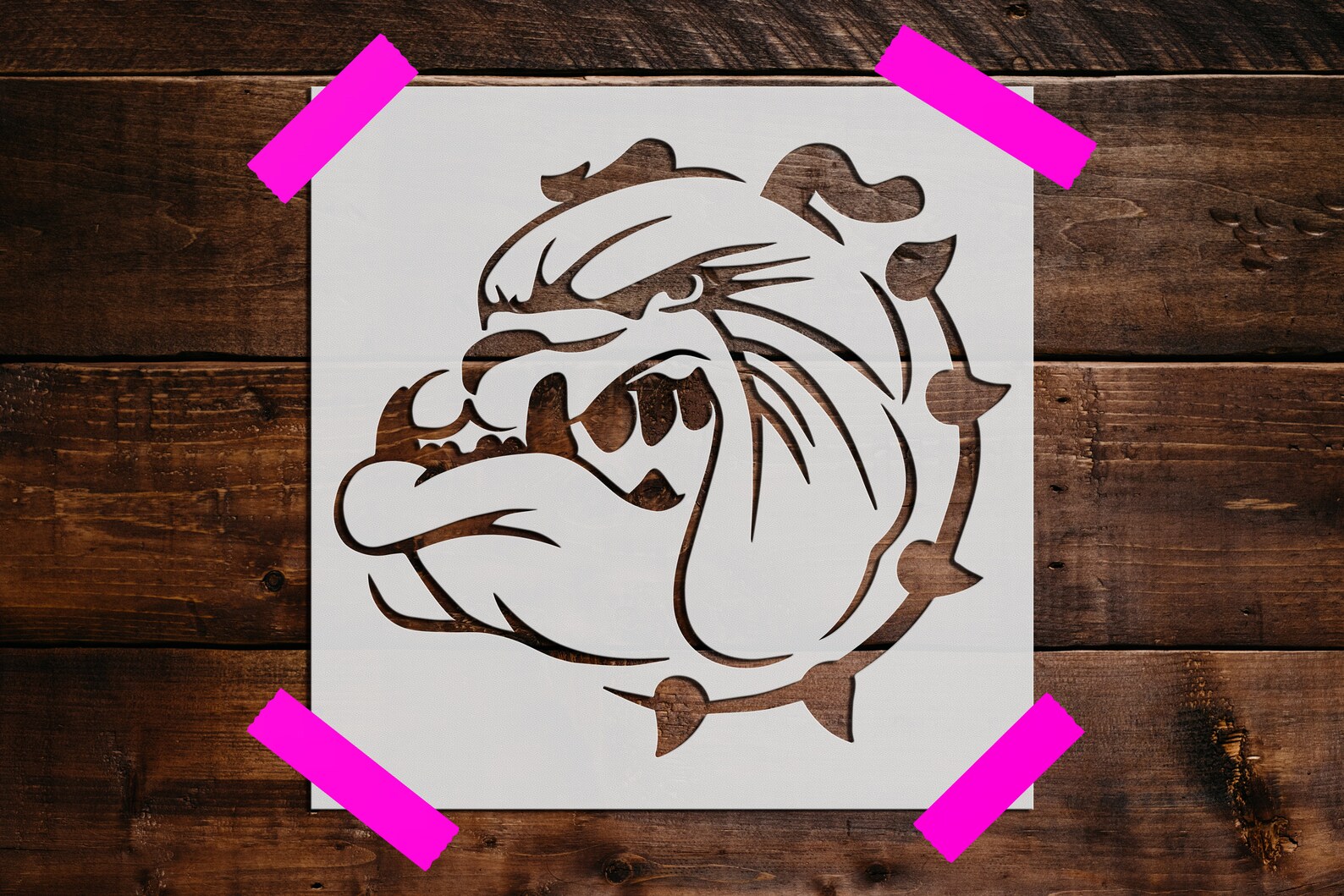 Bulldog Stencil Reusable Bulldog Stencil Art Stencil DIY Etsy