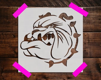 Bulldog Stencil, Reusable Bulldog  Stencil, Art Stencil - DIY Craft Stencil, Painting Stencil, Bulldog, Dog, Pet
