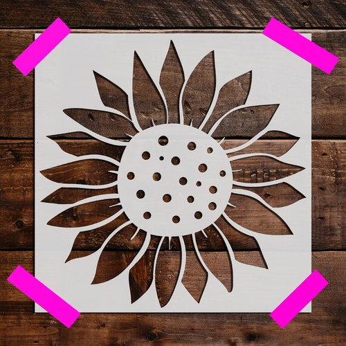 Sunflower Stencil Reusable Sunflower Stencil Art Stencil Etsy