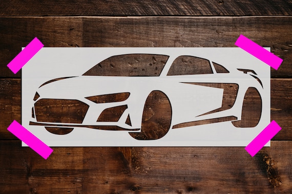 Sports Car Stencil Reusable Sports Car Stencil Art Stencil | Etsy