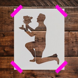 Wedding Proposal Stencil - Reusable Wedding Proposal Stencil - Art Stencil - DIY Craft Stencil, Wedding Proposal Wall Stencil, Wedding