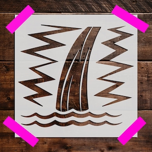 Waterfall Stencil - Reusable Waterfall  Stencil - Art Stencil- Painting Stencil - Large Waterfall Stencil, Water